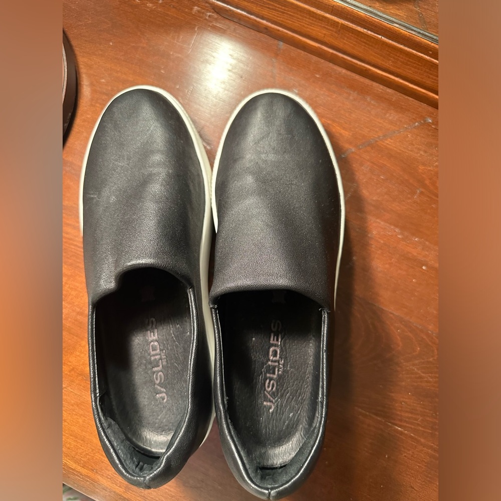 Jslides Platform Slip Ons Never Worn